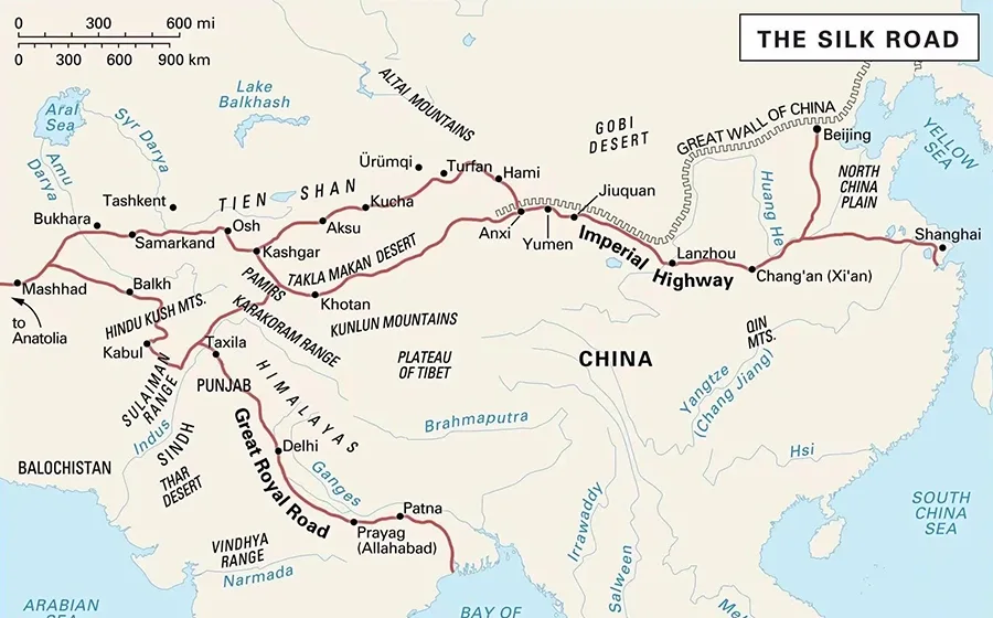 The Complete Silk Road Journey Map
