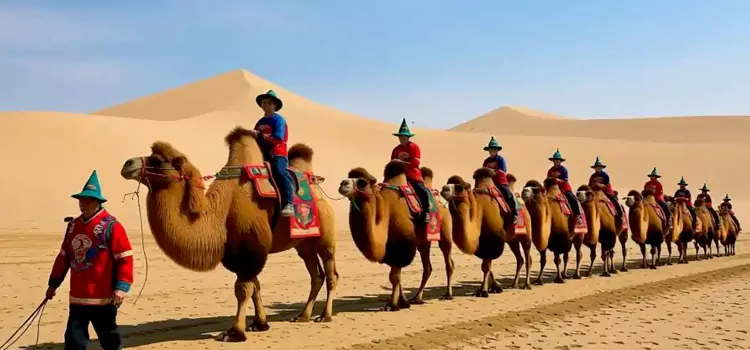 Camel Caravan Simulation in Dunhuang